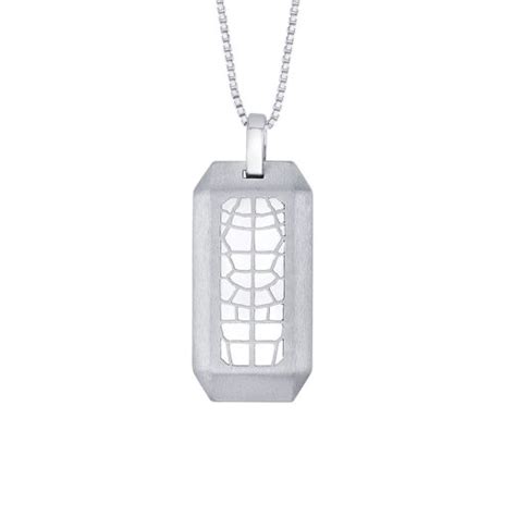 Abstract Men's Platinum Pendant