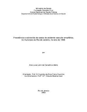 Preenchível Disponível teses icict fiocruz Prevalncia e sobrevida de ...