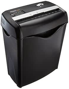 AmazonBasics 6-Sheet Cross Cut Paper and Credit Card Shredder With 15.5 ...