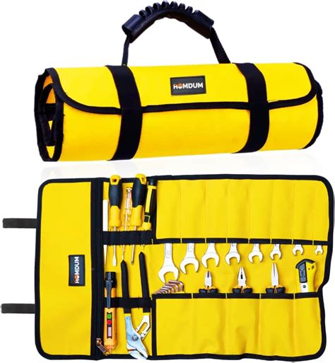 Homdum Tool Bag Tools Storage Bag Portable Roll Up,Heavy Duty Tool ...