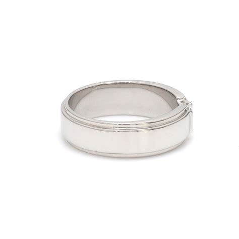 Jewelove™ Rings Men's Band only Customised Emerald Cut Diamond Ring