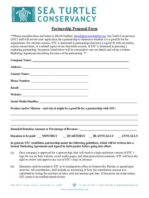 Fillable Online 10+ Partnership Proposal Templates - Word, PDF, Apple ...