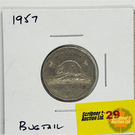Canada Five Cent 1957 Bugtail
