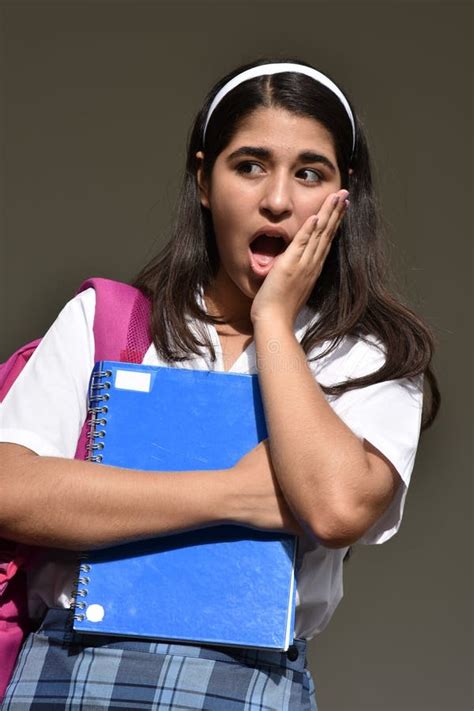 Shocked Female Student stock image. Image of education - 117067447