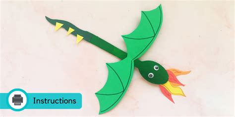 St George's Day Wooden Spoon Dragon Craft