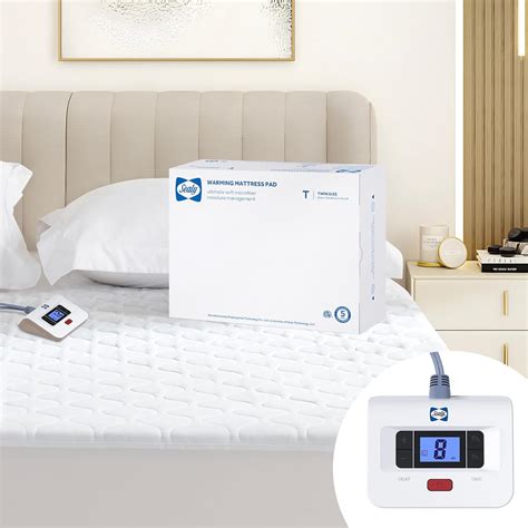 Sealy Heated Mattress Pad Twin Size, Luxury Quilted Electric Bed Warmer ...