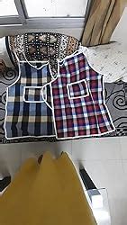 Buy GLUN Waterproof Cotton Kitchen Apron with Front Pocket (Multicolour ...