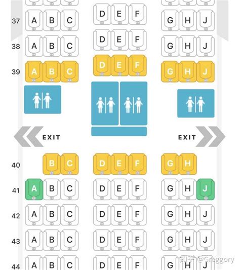 空客a350最佳座位图,空客a350-900座位图,空客a350900座位分布图_大山谷图库