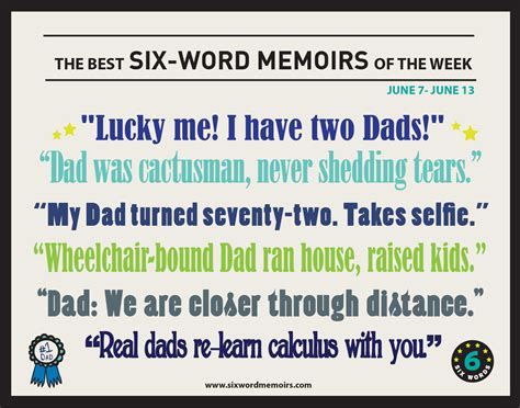 "Dad: We are closer through distance." The Best Six-Word Memoirs Of The ...