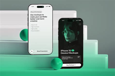 Grasly - iPhone 15 Mockups Part.1 | Iphone mockup 3d, Phone mockup for ...