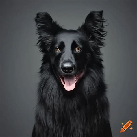 Solid Black Border Collie