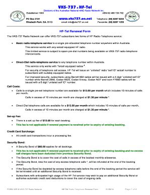 Fillable Online FORM 35R HF-Tel Renewal - Australian National 4WD Radio ...