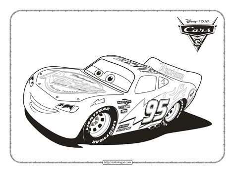 Coloring Sheet Lightning Mcqueen Coloring Page