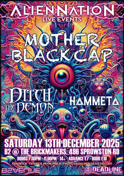 Mother Black Cap - Ditch The Demon - Hammeta, The Brickmakers and B2 ...