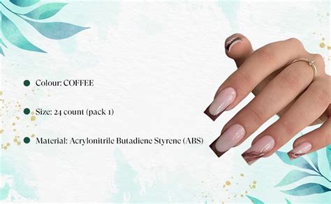 Buy Acrylic press on nail set|White french nails | 24 piece nail set ...