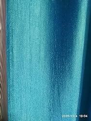 Buy Indian Furnishing Polyresin Solid Curtain, 7 Feet, Teal Green, Pack ...