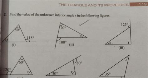 r Find the value of the unknown interior angle x in the following ...