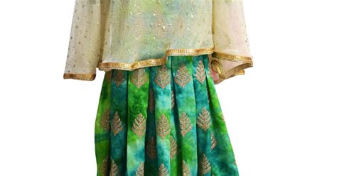 Children Exclusive Designer Cotton Silk Gown with Allover Cape