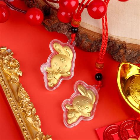 Buy Eshylala 20 Pack Rabbit Pendant with Red Ropes Chinese New Year ...