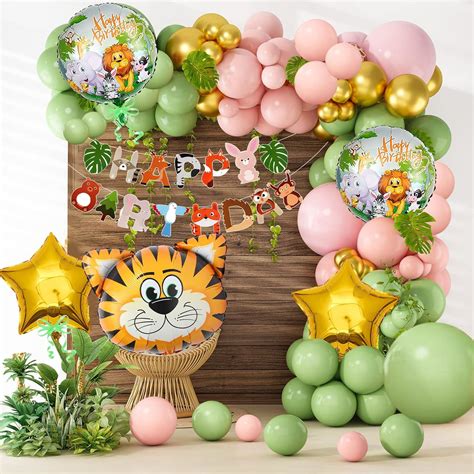 Party Propz Jungle Theme Birthday Decoration - Large 79 Pcs | Animal ...