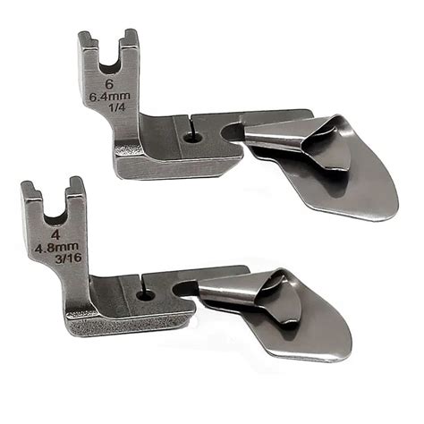 Jasol 2 Piece Industrial Curved Scroll Hemmer Foot 3/16"+1/4" Hem Pull ...