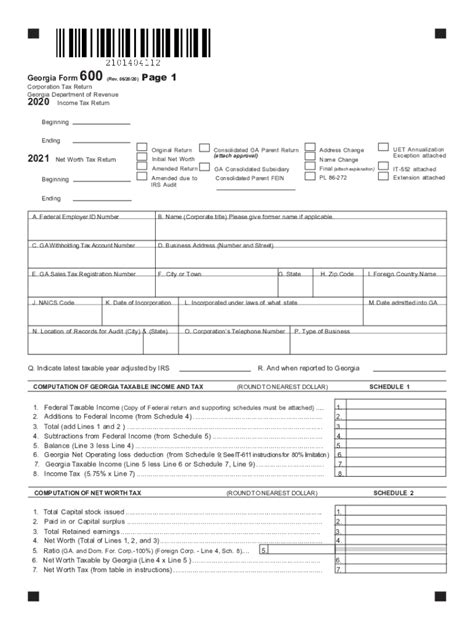 2020 Form GA DoR 600 Fill Online, Printable, Fillable, Blank - pdfFiller