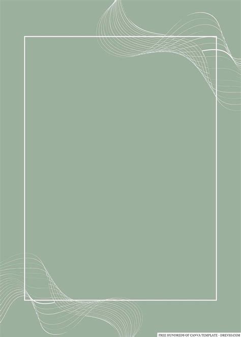 Green Sage Wave Abstract Wedding Invitation Templates
