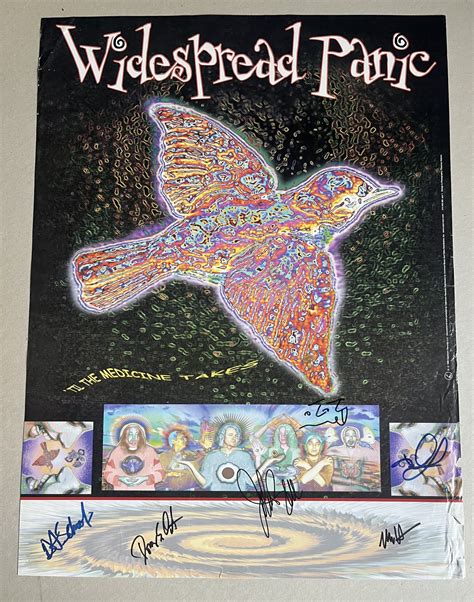 Widespread Panic Til The Medicine Takes Poster Signed by ALL Band ...