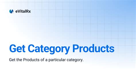 Get Category Products | eVitalRx