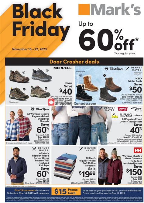 Mark's Work Wearhouse Canada, flyer - (Special Offer - Black Friday ...