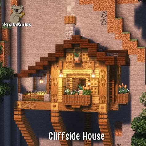 Image result for Minecraft Cliff House Tutorial
