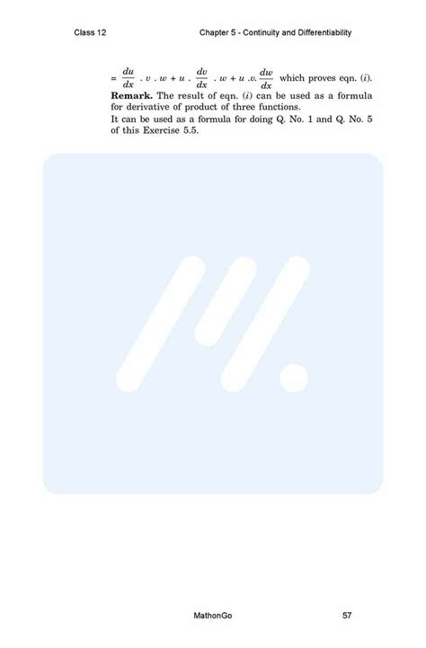 Class 12 Maths Continuity and Defferential Exercise 5.2 的图像结果