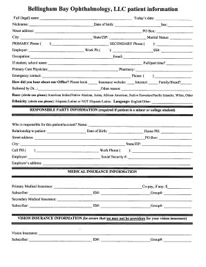 Fillable Online Here - Bellingham Bay Ophthalmology Fax Email Print ...