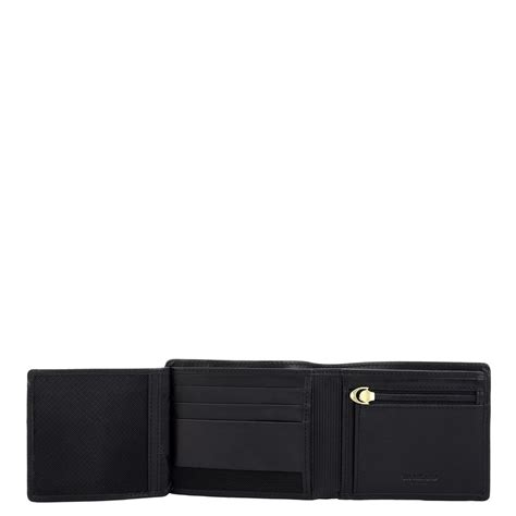 Black Bifold Leather Mens Wallet – Da Milano