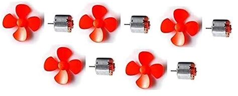 SP Electron Combo of 5 Set DC Toy Motor With 4 Wings Propeller for ...