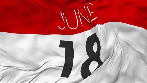 Eighteenth, 18th June Date Seamless Looping Background, Looped Cloth ...