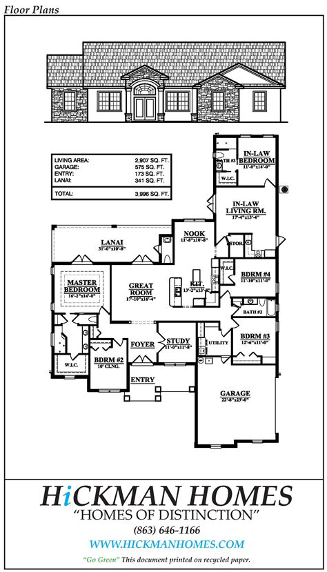 New Floor Plan Inlaw Suite 2907 Sq Ft Living Area 4 Bedroom 2 | Luxury house plans, Little house ...