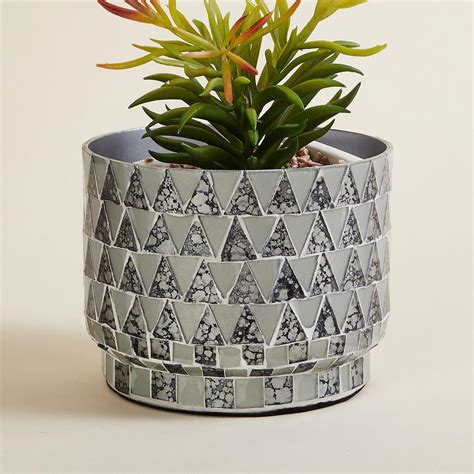 Buy Mabel Metal Mosaic Planter from Home Centre at just INR 699.0