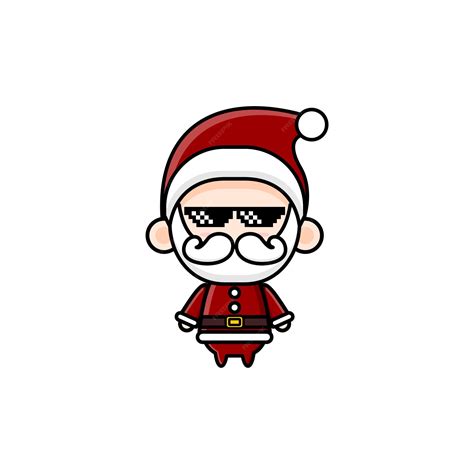 Cute cartoon santa claus kawai | Premium Vector