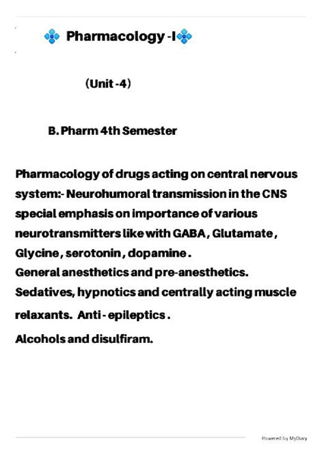 Title: Neurohumoral Transmission in CNS & Pharmacology of Anesthetics ...