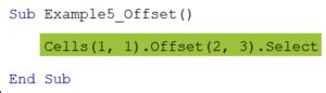 Image result for Excel VBA Range.offset Examples