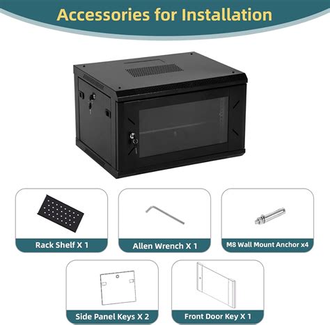 EasyVibe Network Cabinet 6U Wall Mount Rack with 1 Rack India | Ubuy