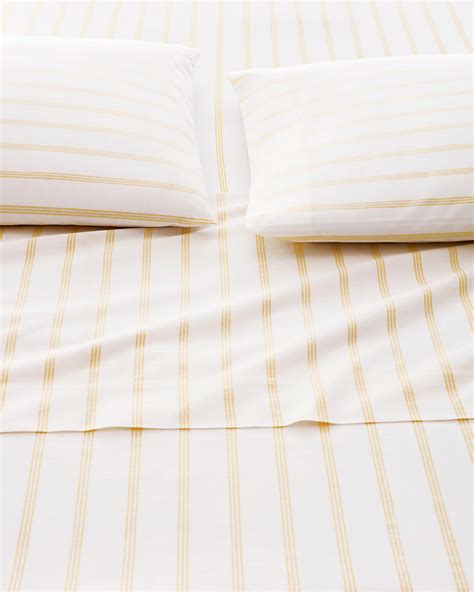 Siesta Patterned Organic-Cotton Percale Sheets | Garnet Hill