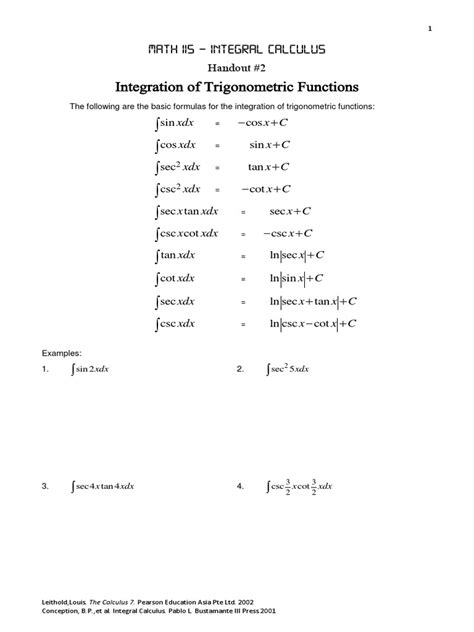 Integration by Using Trigonometry 的图像结果