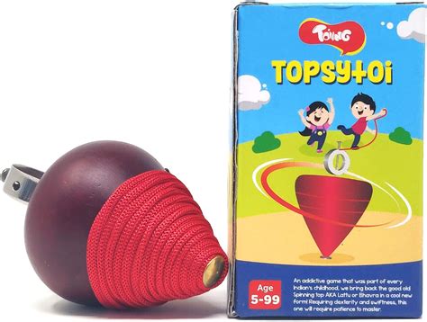 Toiing Topsytoi Combo Pack of 2 | Traditional Wooden Spinning Top; Also ...