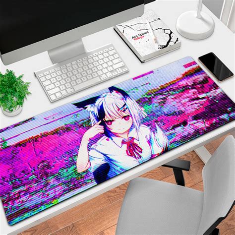 Mousepad Gamer Escritório vários tamanhos - GLITCH ANIME GIRL ...