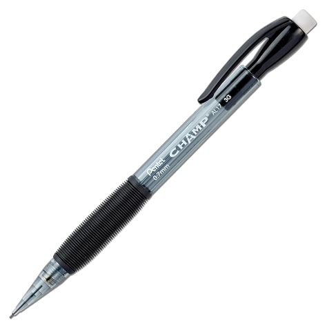 Pentel Champ Mechanical Pencil, 0.7mm, Tinted Black Barrel, Box of 12 ...