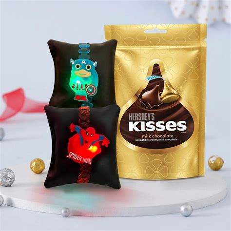 TIED RIBBONS Rakhi For Kids With Chocolate Combo Gift - Set of 2 LED ...