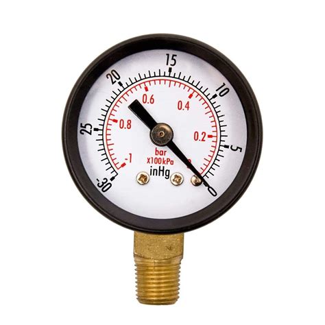 Mini Vacuum Manometer Dial Dual Scale Dial Gauge 1/4" NPT -30HG/0PS ...