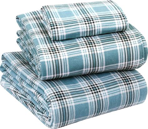 EnvioHome 100% Cotton Flannel Sheets Twin - Warm & Cozy Velvety Soft ...